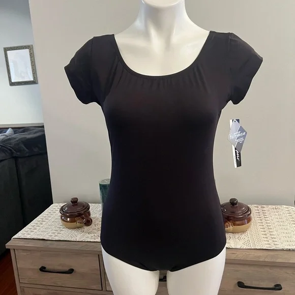 NWT dance body wrappers black bodysuit - Picture 2 of 4
